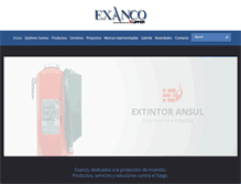 Tablet Screenshot of exanco.cl